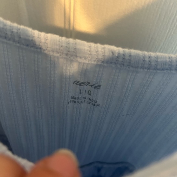 aerie Light Blue Tiered Babydoll Dress - Picture 5 of 5